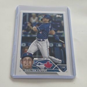Topps Daulton Varsho Baseball Card with Blue and Black Accents